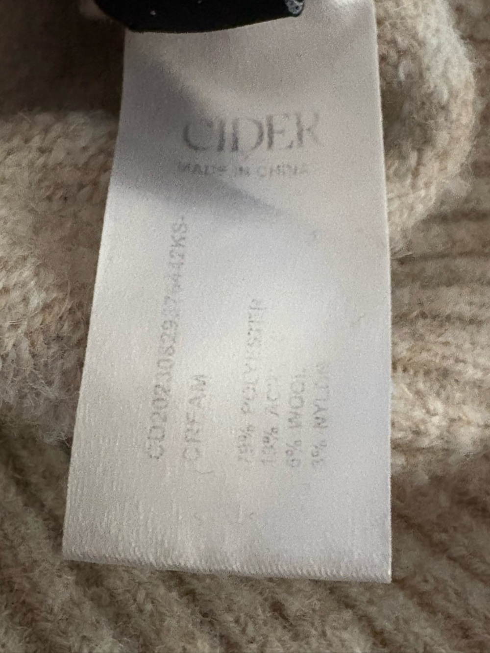 CIDER Pear Graphic Knit Sweater Women Plus 1XL Wool Oversized Cream Cottagecore - Picture 8 of 9